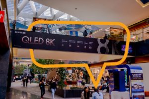 Publicidad en Parque Toreo. Antepecho Samsung